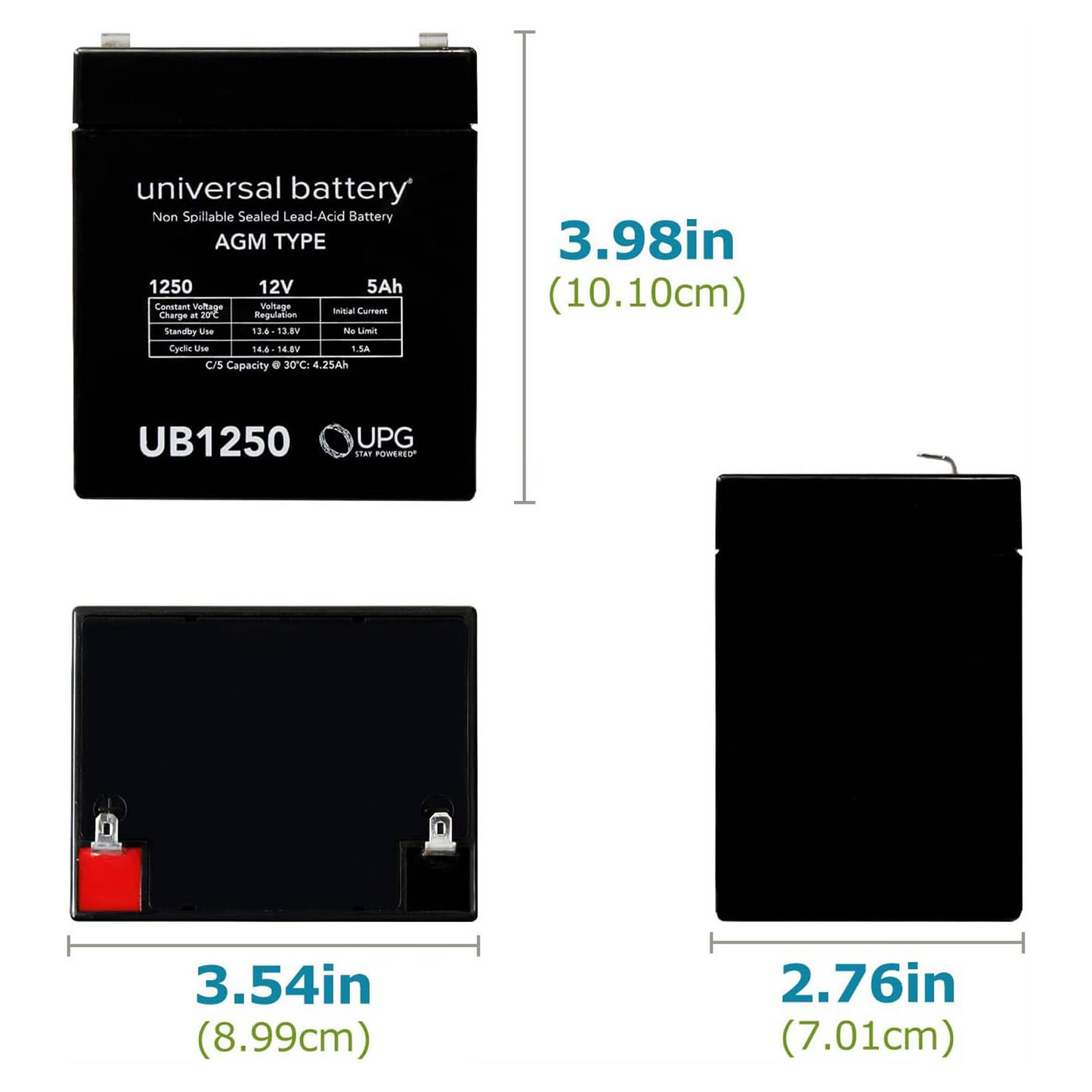 UB1250 12V 5Ah Sealed Lead Acid (AGM)