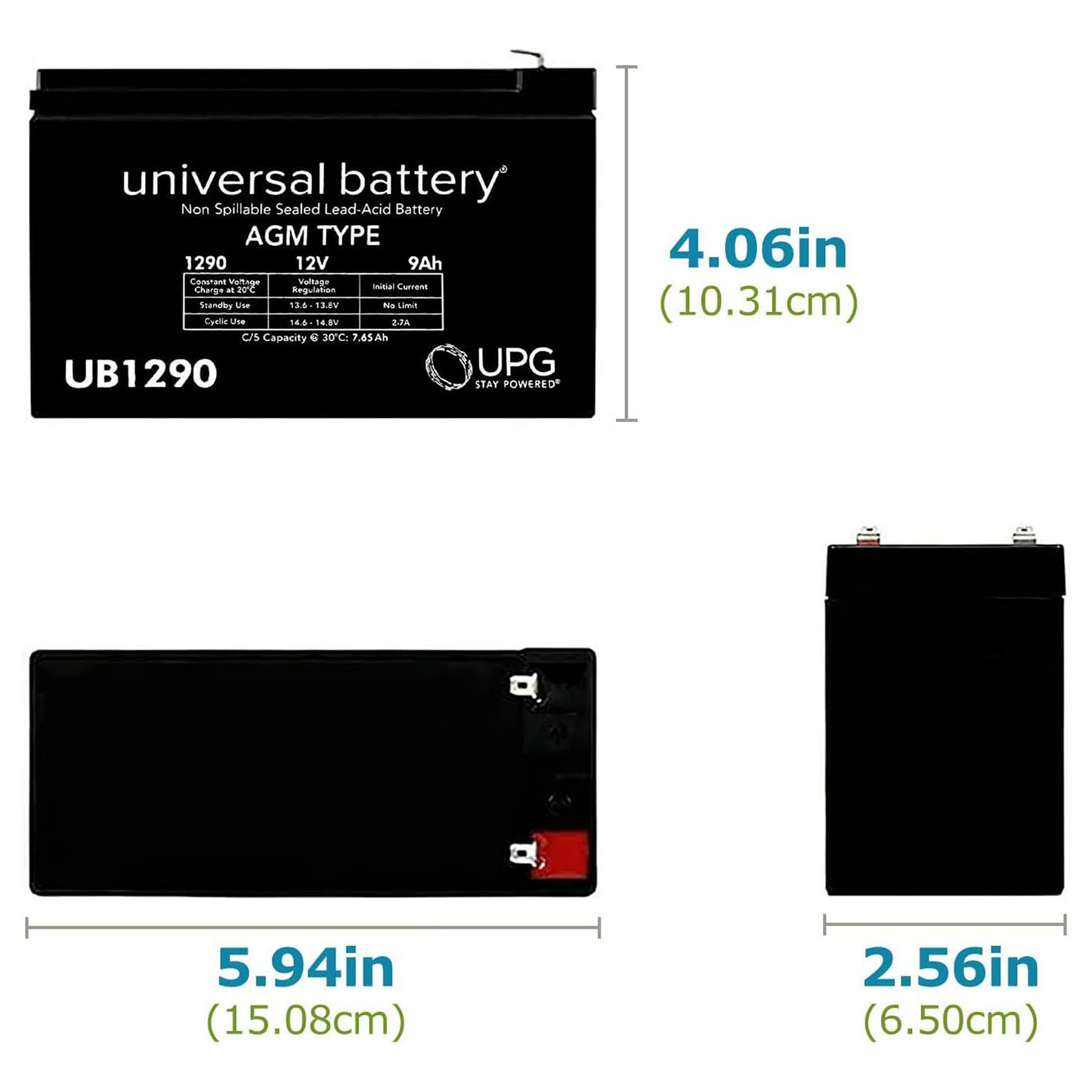 UB1290 12V 9Ah Sealed Lead Acid (AGM)