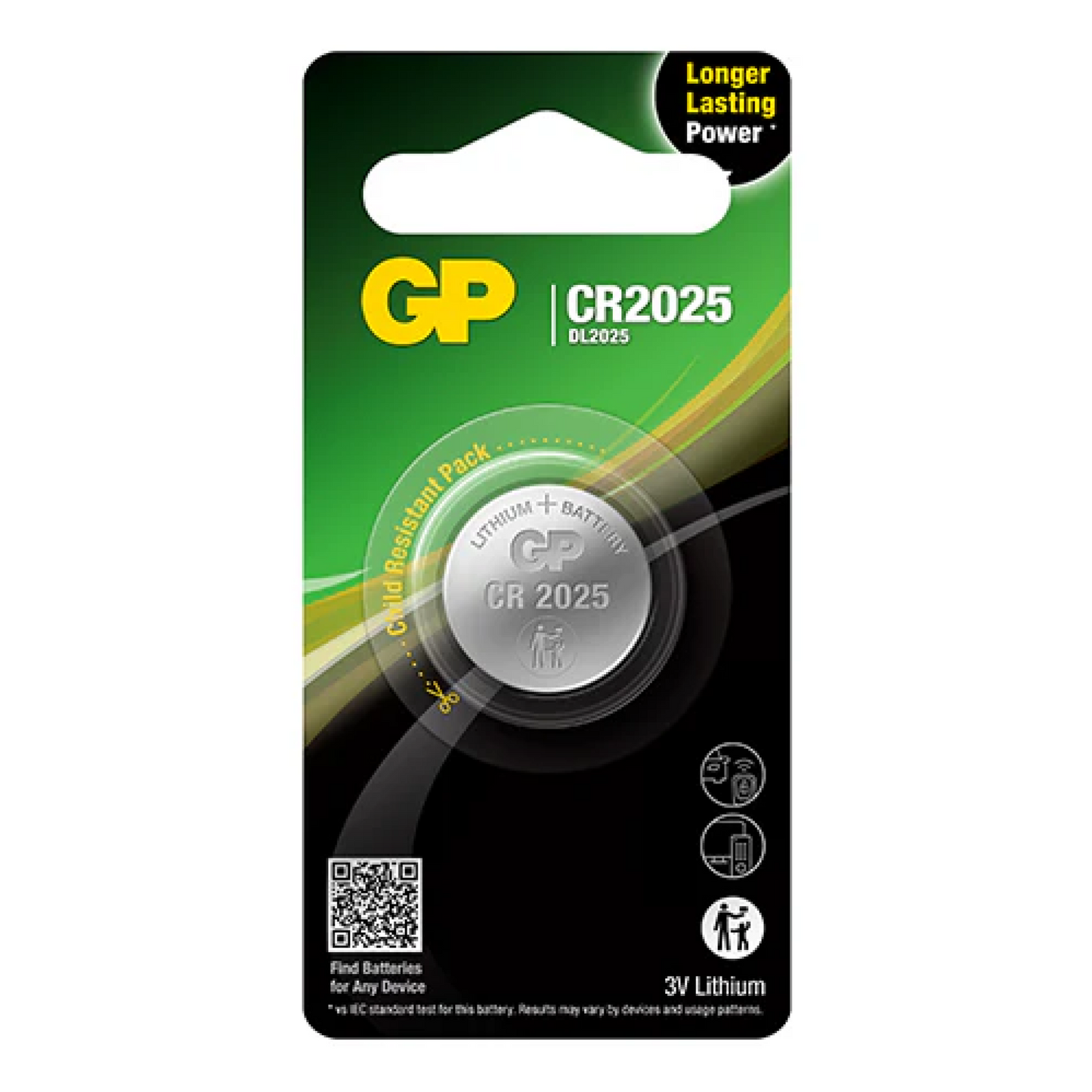 GP CR2025 3V Lithium