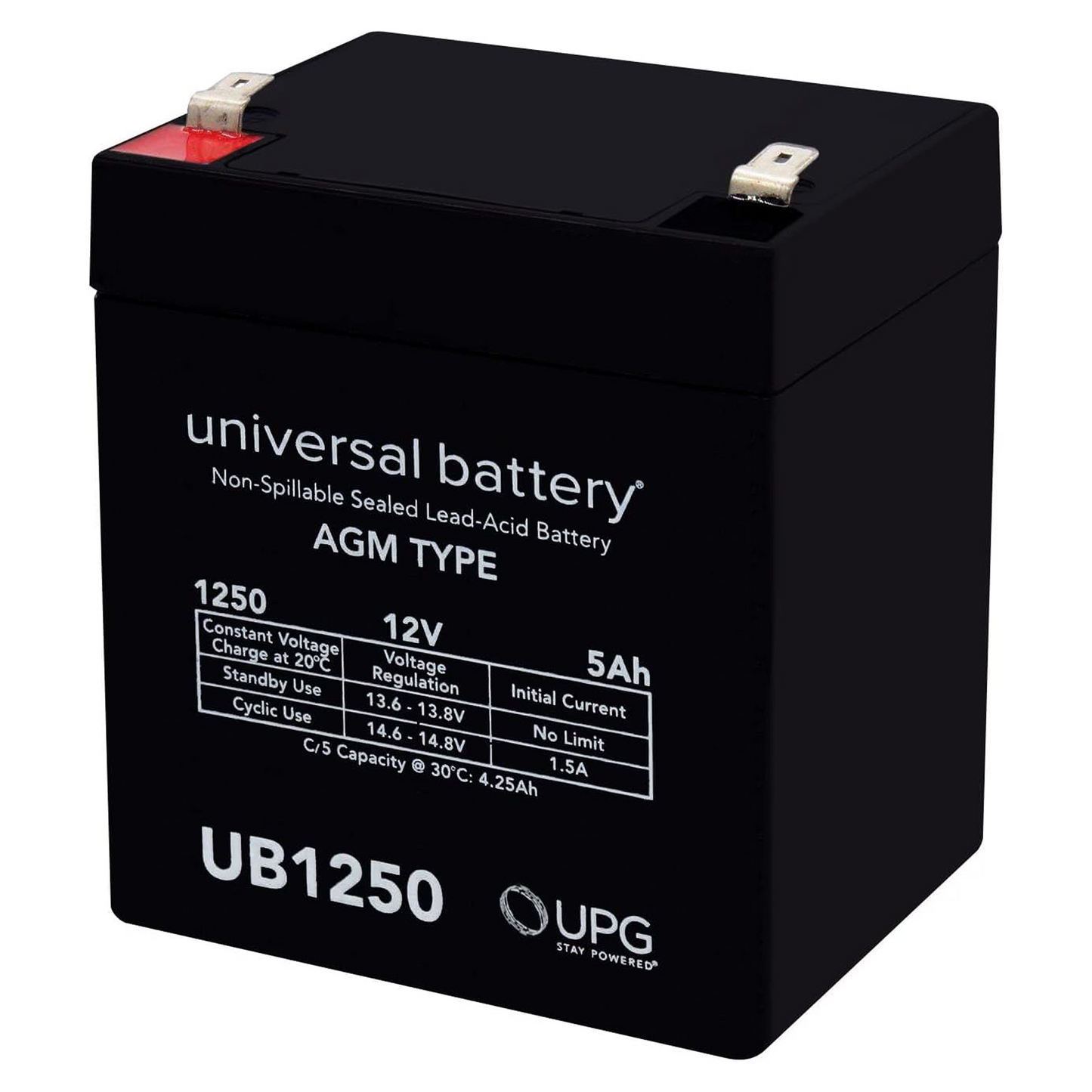UB1250 12V 5Ah Sealed Lead Acid (AGM)