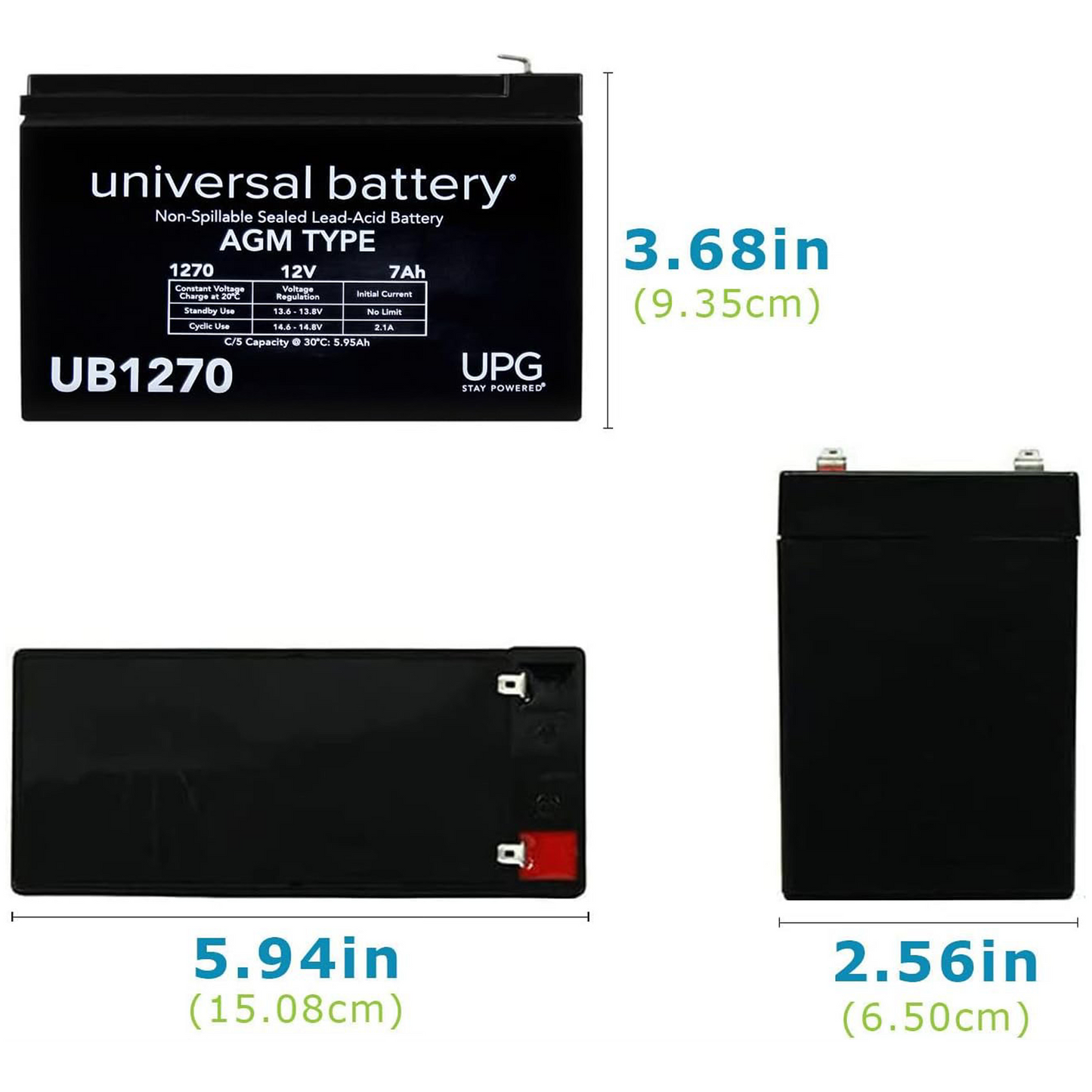 UB1270 12V 7Ah Sealed Lead Acid (AGM)